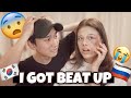 I GOT BEAT UP PRANK ON BOYFRIEND *Gone wrong* | Korean Russian Couple