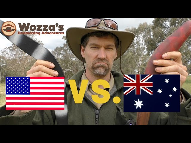 Aussie vs American Hunting Boomerangs class=