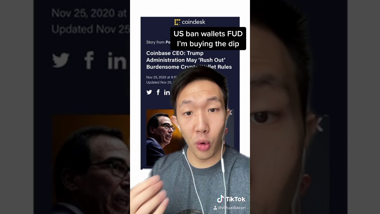 US ban crypto wallets FUD. Buy the dip!