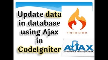 update data using ajax codeigniter