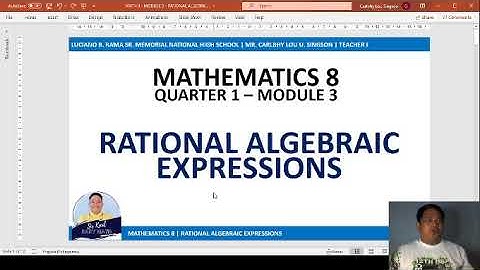 Math 8 Module 3   Rational Algebraic Expressions