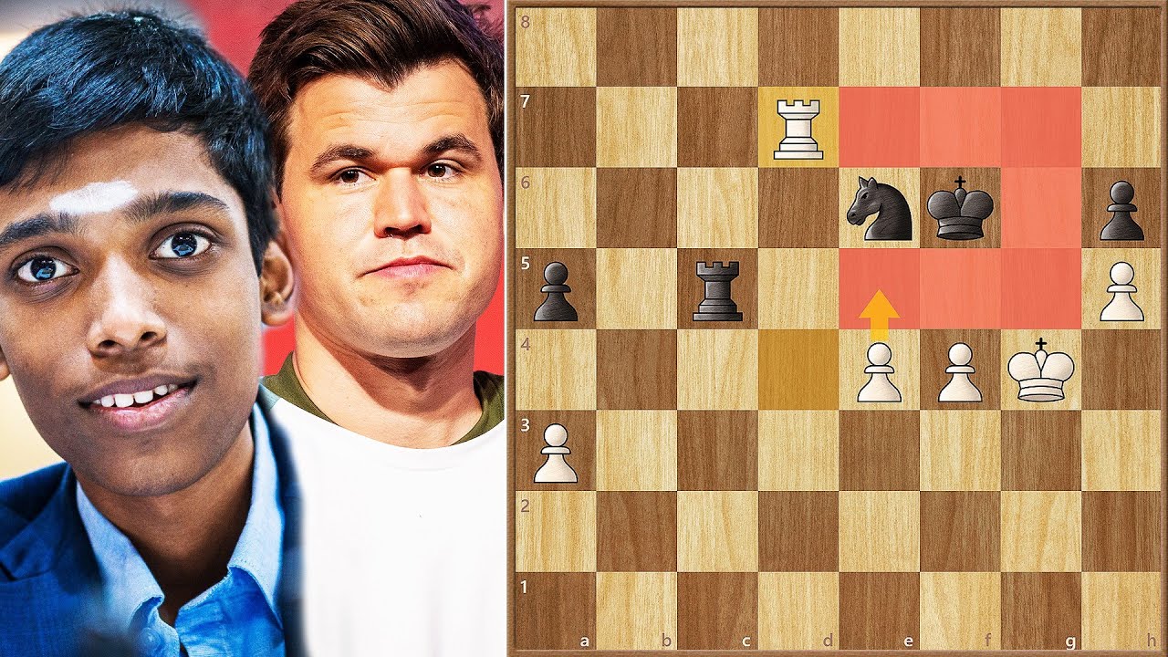 Enquanto Praggnanandhaa e Magnus Carlsen lutavam pelo primeiro