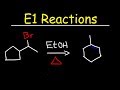 E1 Reaction Mechanism With Alcohol Dehydration &amp; Ring Expansion Problems