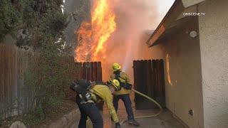 Riverbottom Brush Fire Threatens Homes | Jurupa Valley