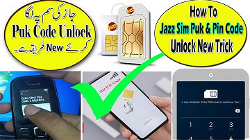 How To Unlock Jazz sim Pin & Puk Code Unblock || Technical Q A || How to Unlock Jazz Sim Puk Code