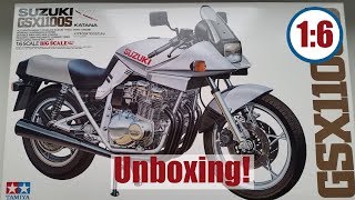 Suzuki GSX1100S Katana 1/6 | Tamiya | Unboxing AMAZING Scale KIT! / Смотрим что в коробке!
