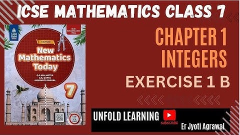 ICSE Class 7 || New Mathematics Today || OP Malhotra || 1. Integers || Exercise 1(B)