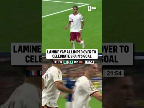 Lamine Yamal still appeared to be in pain after drawing the penalty for Spain