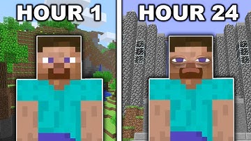 24 hours STRAIGHT in Minecraft Alpha