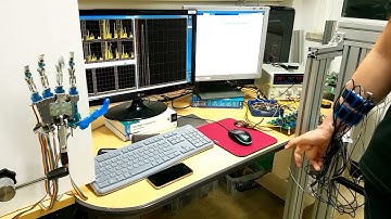 MSC Prosthetic hand prototype EMG-based grasping intention estimation experiment