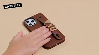 Custom Charm Strap Leather iPhone Cases 