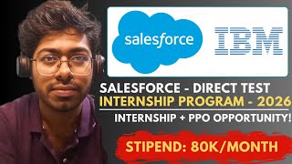Salesforce Hiring Challenge - 2026 | Futureforce AI Challenge - 2026 | IBM Internship Program - 2026