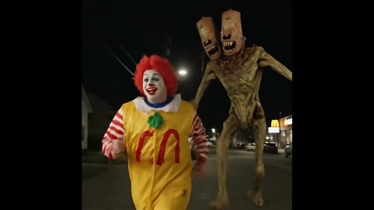 Is this the end of McDonald's? Siren Head chases Ronald McDonald's. 