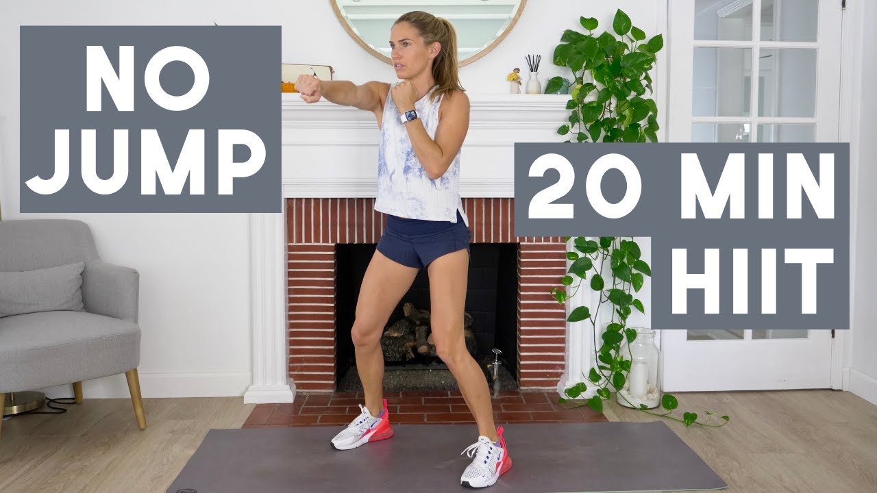 20 min NO JUMPING HIIT WORKOUT (low-impact, no-equipment cardio)