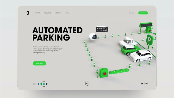 3D animated Landing page!