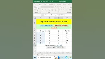 Sumproduct Function in Excel