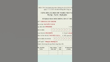 Hướng dẫn khai báo tờ khai Cư trú CT01 - Xem chi tiết 👇