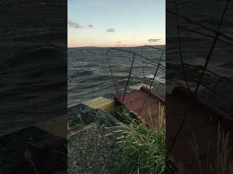 Город Анадырь, 4 часа ночи. На лимане шторм. 08.08.2022 Чукотка Дальний Восток Арктика