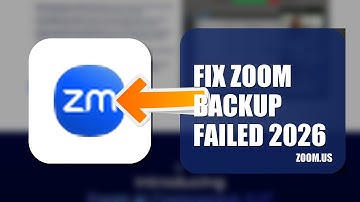How To Fix Zoom Backup Failed 2026