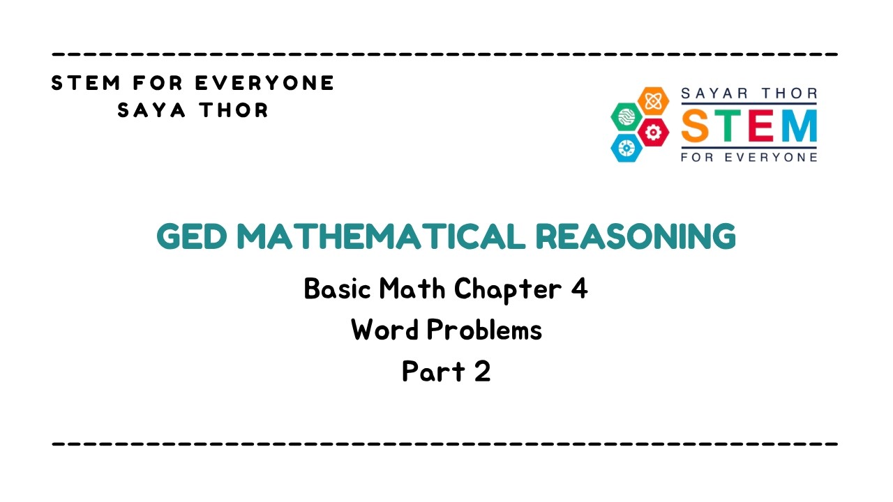 GED Basic Math Chapter 4 part 2 - YouTube