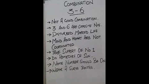 In Numerology Combination of 3-6