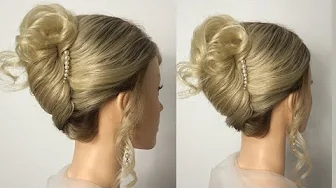 Coque despojado alto l updo hairstyle l peinado