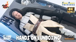 Hot Toys Star Wars:The Clone Wars – Obi-wan Kenobib™ 1:6 Scale Collectible TMS095 Hands on \u0026Unboxing