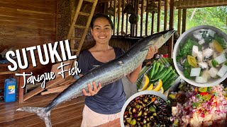 Cooking 7Kg Tanigue Fish To Fill The Stomach Of My Family Famous In Visayas Region Called Sutukil
