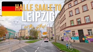 Driving in Germany 🇩🇪 from Halle Saale to Leipzig in November 2023.