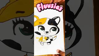 Fluvsies:Calico to the rescue! #fluvsies #tutotoons #oc #blindbag #papercraft