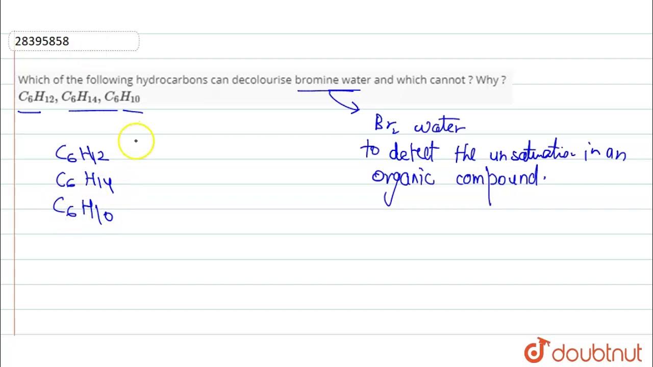 Which of the following hydrocarbons can decolourise bromine water and