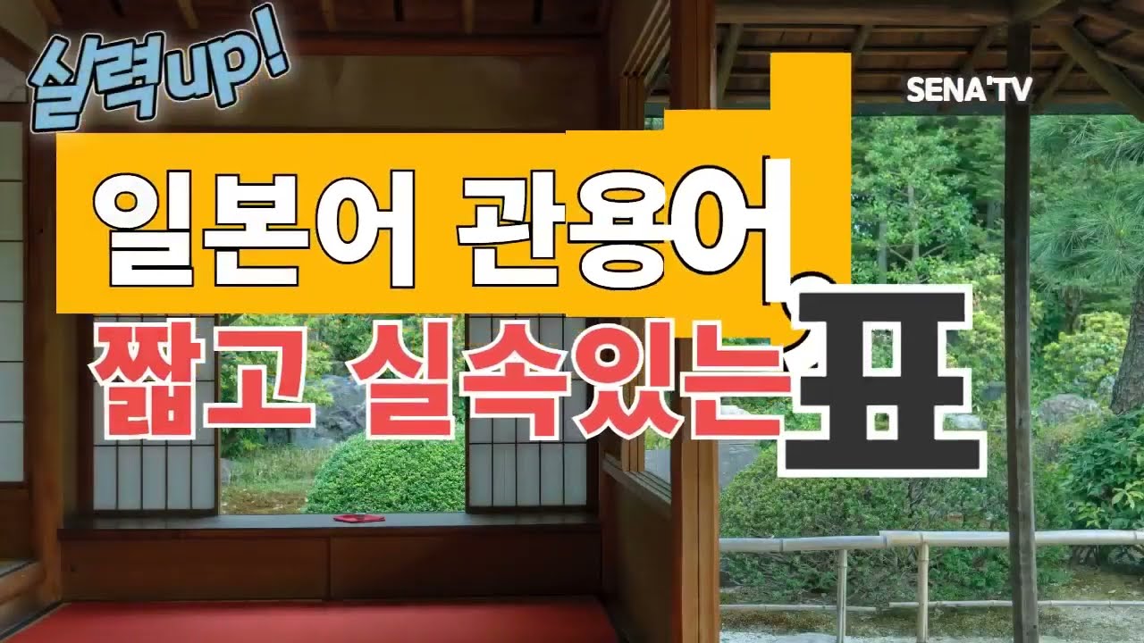 일본어 관용어 및 짧은 문장2 - 한눈에 보는 숙어 표현으로 실력 UP