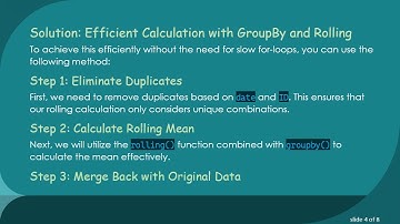How to Use Pandas Rolling with GroupBy and Remove Duplicates Efficiently