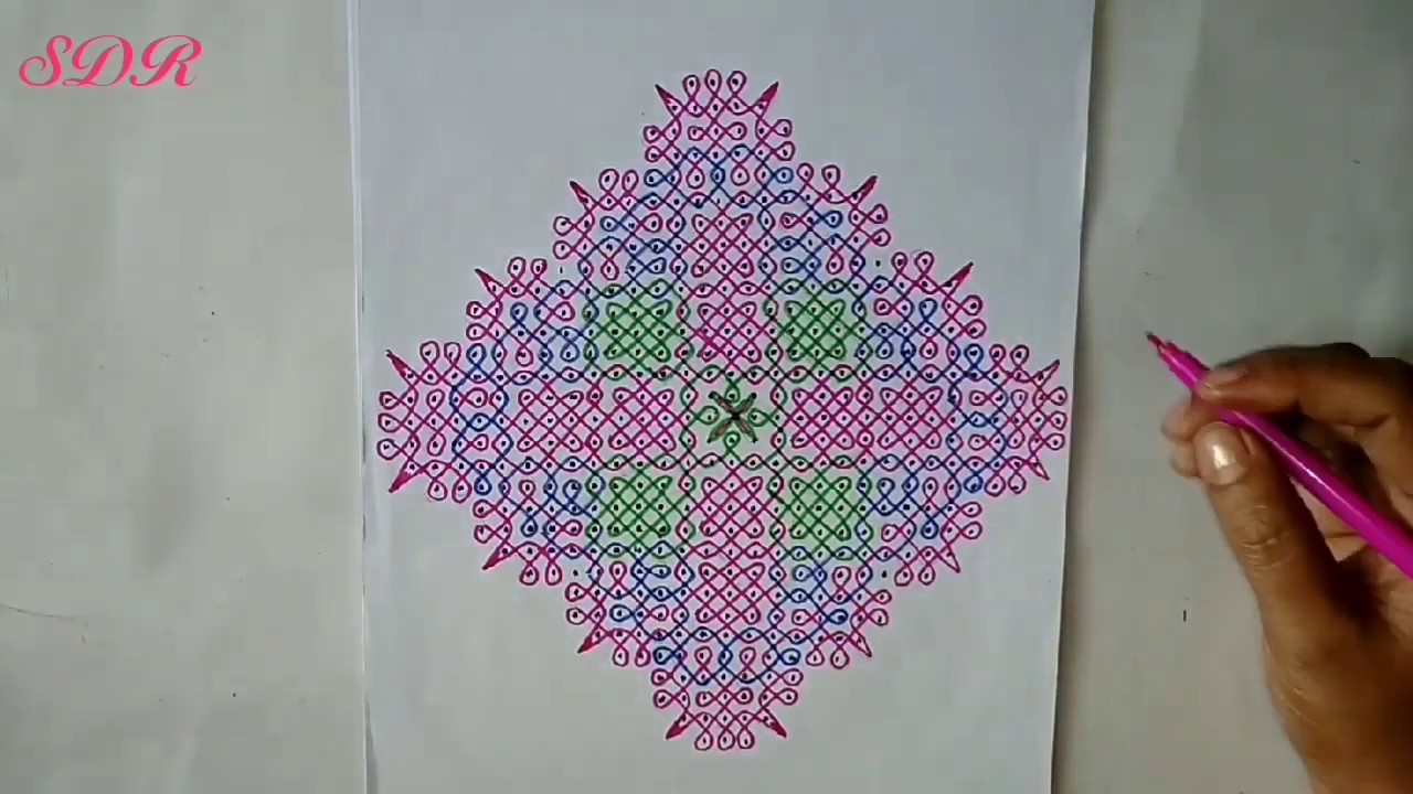 (Tamil New year Special) || 31 - 3 - 3 Straight Dots || Very Big Sikku Kolam || Competition Rangoli