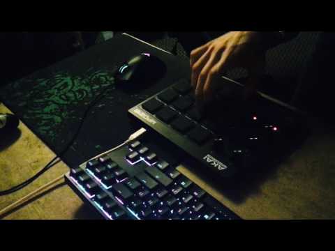 First time with the Akai MPD218 (samples from Phrakture)