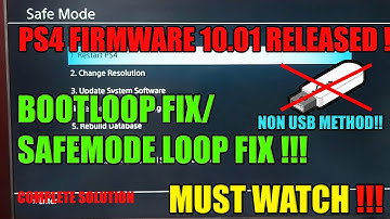 PS4 10.01 UPDATE! | How to SAFELY INSTALL PS4 10.01 UPDATE | PS4 Bootloop ERROR FIX!