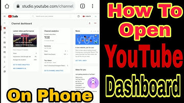 How To Open YouTube Dashboard On Your Mobile Phone After Updated | YouTube Dashboard Tricks