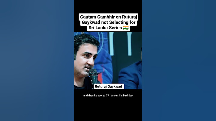 Why Gautam Gambhir not Selecting Ruturaj Gaikwad For Sri Lanka Series 🤬 #shorts