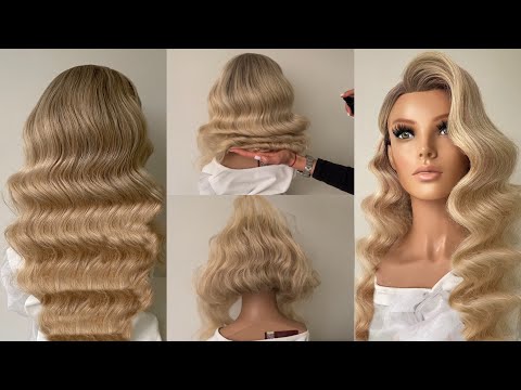 видео: All secrets of Hollywood waves. Perfect hairstyle tutorial!