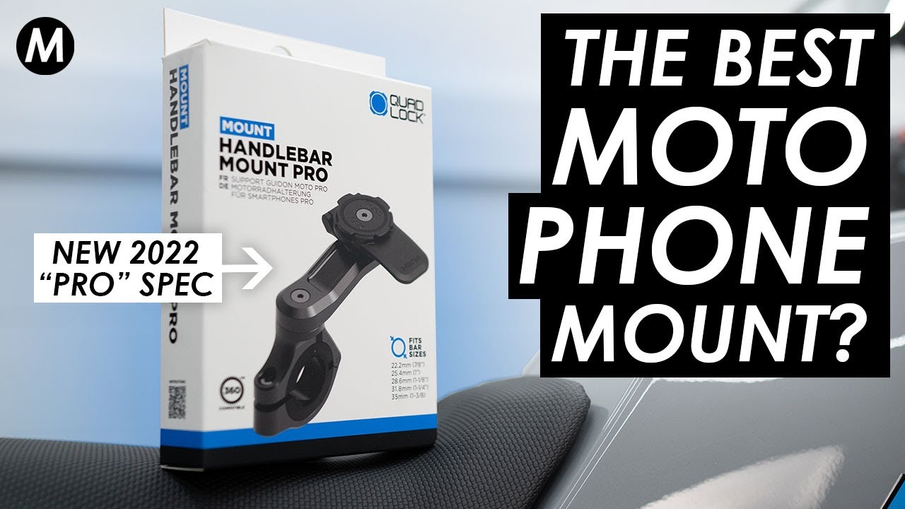 New 2022 Quad Lock Handlebar Mount PRO Review: The Best Motorcycle Phone  Mount? 