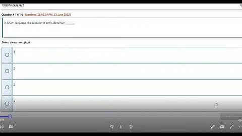 CS201P - Introduction to Programming (Practical) Quiz No 1 solved Jun 22, 2022 12:00 AM