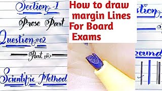 Cutting 605 Marker For Margin Lines | Easy and simple Paper presentation For board Exams