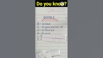 Full Form of GOOGLE #shorts #google