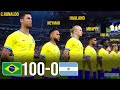 Brazil 100 - 0 Argentina | What if Ronaldo Haaland and Mbappe played for Brazil | PES Gameplay