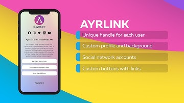 Ayrlink | A Custom Link In Bio Page via API | From Ayrshare