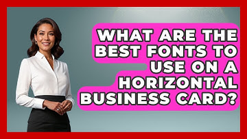 What Are The Best Fonts To Use On A Horizontal Business Card? - Graphic Design Nerd