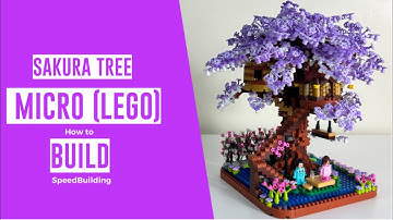 Look this Miniature Sakura Tree with Affordable Non-Lego Set - Watch the SpeedBuild Tutorial Now!