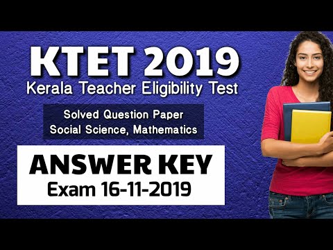 KTET Answer Key 2019 | KTET Category-2 Answer Key Exam 16-11-2019