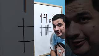 Multiplicação pelo Método Japonês 👨🏻‍🏫 Mr Bean da Matemática ♥️ #shorts