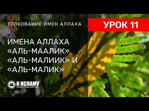 11. Имена Аллаха «аль-Маалик», «аль-Малиик» и «аль-Малик»